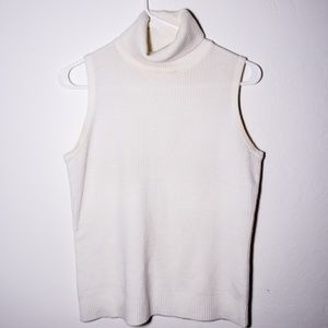 vintage ribbed sleveless turtleneck